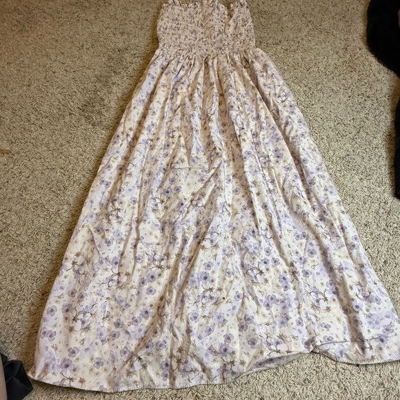 H&M Cream Strapless Smocked Sundress for Resort Wear - Picture 1 of 3